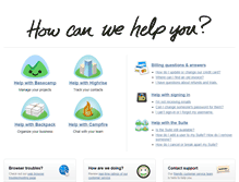 Tablet Screenshot of help.37signals.com